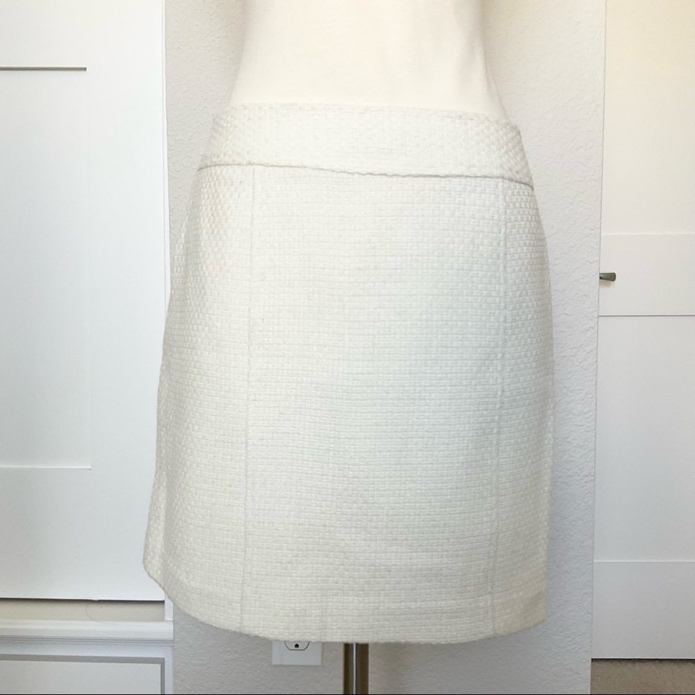 Banana Republic Cream Wool Blend Mini Skirt